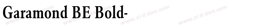 Garamond BE Bold字体转换